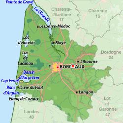 Bordeaux blank map