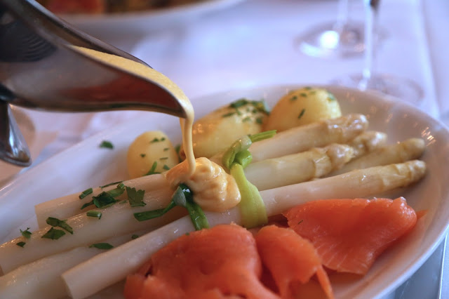 White asparagus, a typical German meal. Pic: Kerstin Rodgers